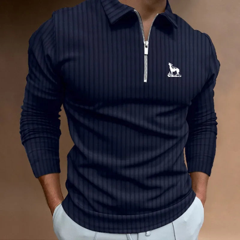 Men Casual Lapel Polo Shirt