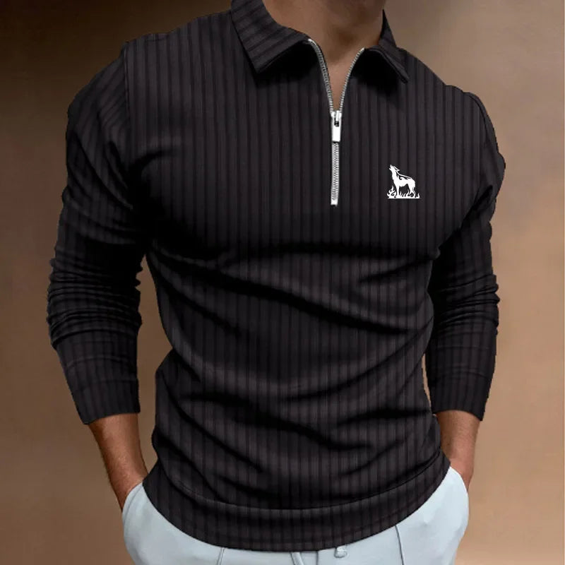 Men Casual Lapel Polo Shirt