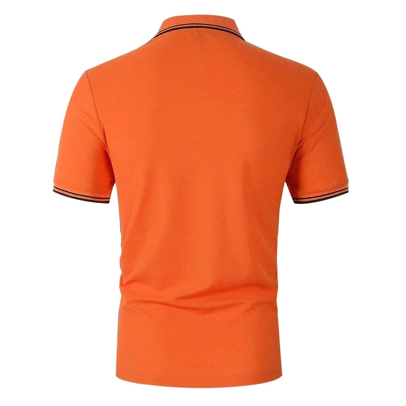 Short Sleeve Pure Color Polo Shirt